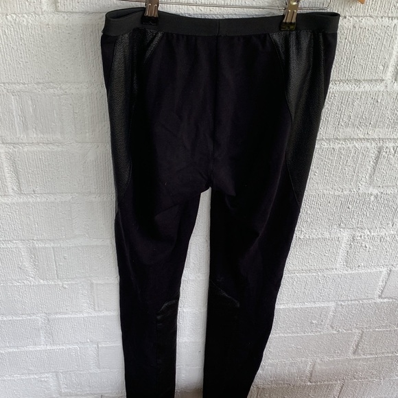 BCBGMaxAzria Faux Leather Black Panel Ankle High Rise Legging Pants sz S - Picture 7 of 7